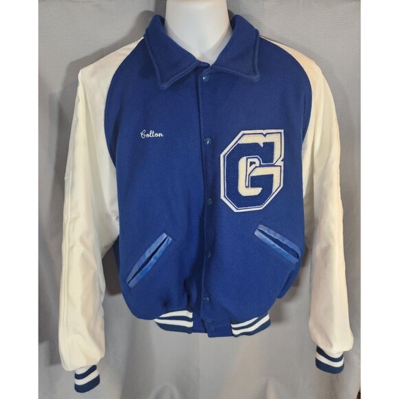 Neff Other - Neff‎ Letterman Jacket Blue & White Georgetown "G" Eagles Size XL